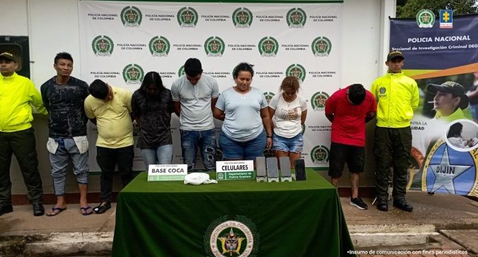 Aseguradas siete personas por narcomenudeo en Guaviare