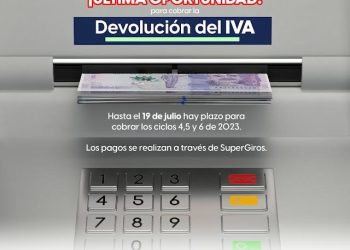 Este viernes vence el plazo para cobrar la devolución del IVA de los ciclos 4, 5 y 6 de 2023