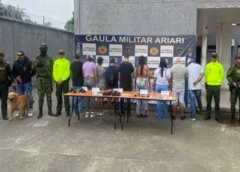 En Granada, Meta, Ejército y Policía capturaron a 9 sujetos: grupos de delincuencia organizada