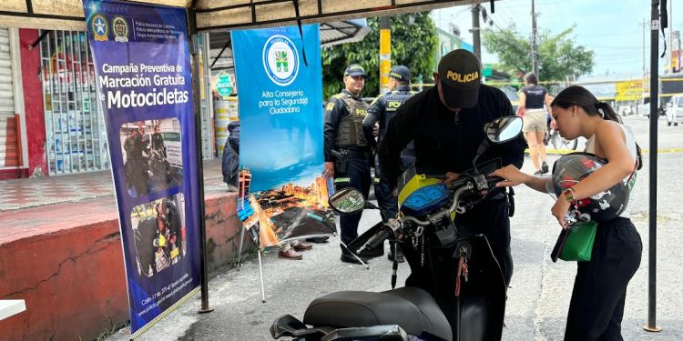 Más de 900 motos han sido marcadas en campañas contra el hurto de vehículos