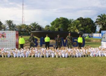 Armada incauta 13 toneladas de coltán en el río Guaviare
