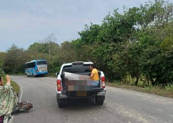 Motociclista pierde una pierna tras colisión con bus de servicio público en vía Tame – Hato Corozal.