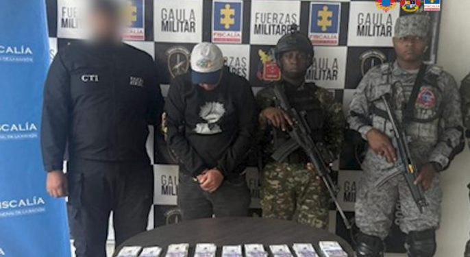 Cárcel para presunto responsable de exigir dinero a un ciudadano a nombre de un grupo al margen de la ley