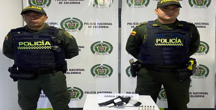 La Policía Nacional incautó un arma de fuego por decreto 2535 en Acacías Meta