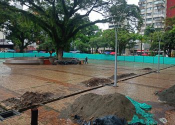 Así avanza la remodelación de la plaza los Libertadores